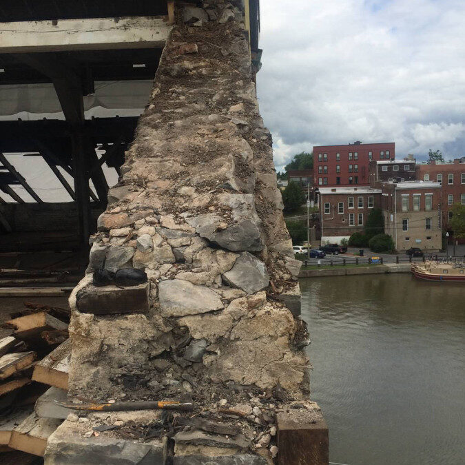 Walls coming down at former Seneca Knitting Mill
